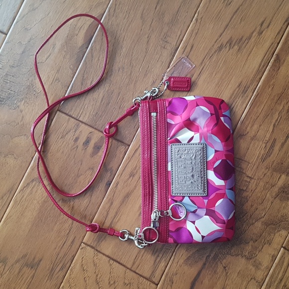 Coach Poppy Kaleidoscope Sateen Pink Crossbody Purse - Picture 1 of 16